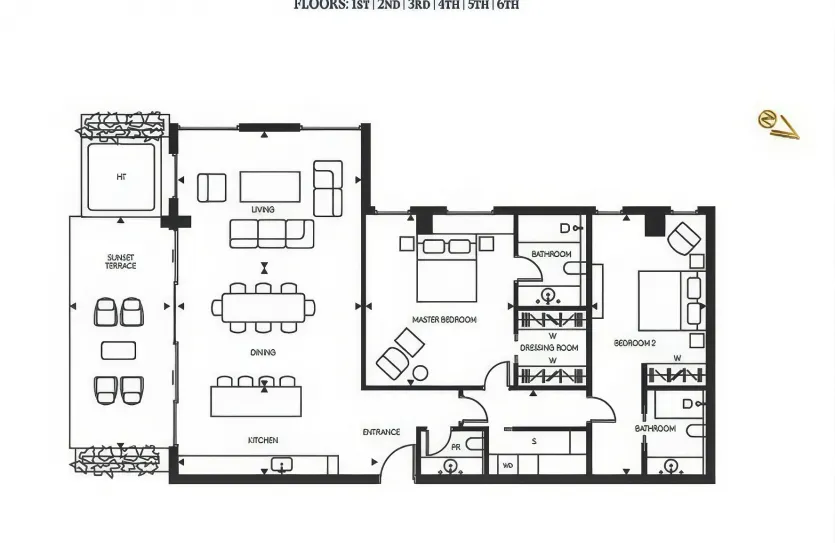 Квартира с 2-мя спальнями - 13500, photo 18